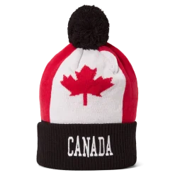 Canada Flag Pom Knit