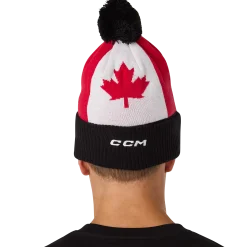 Canada Flag Pom Knit