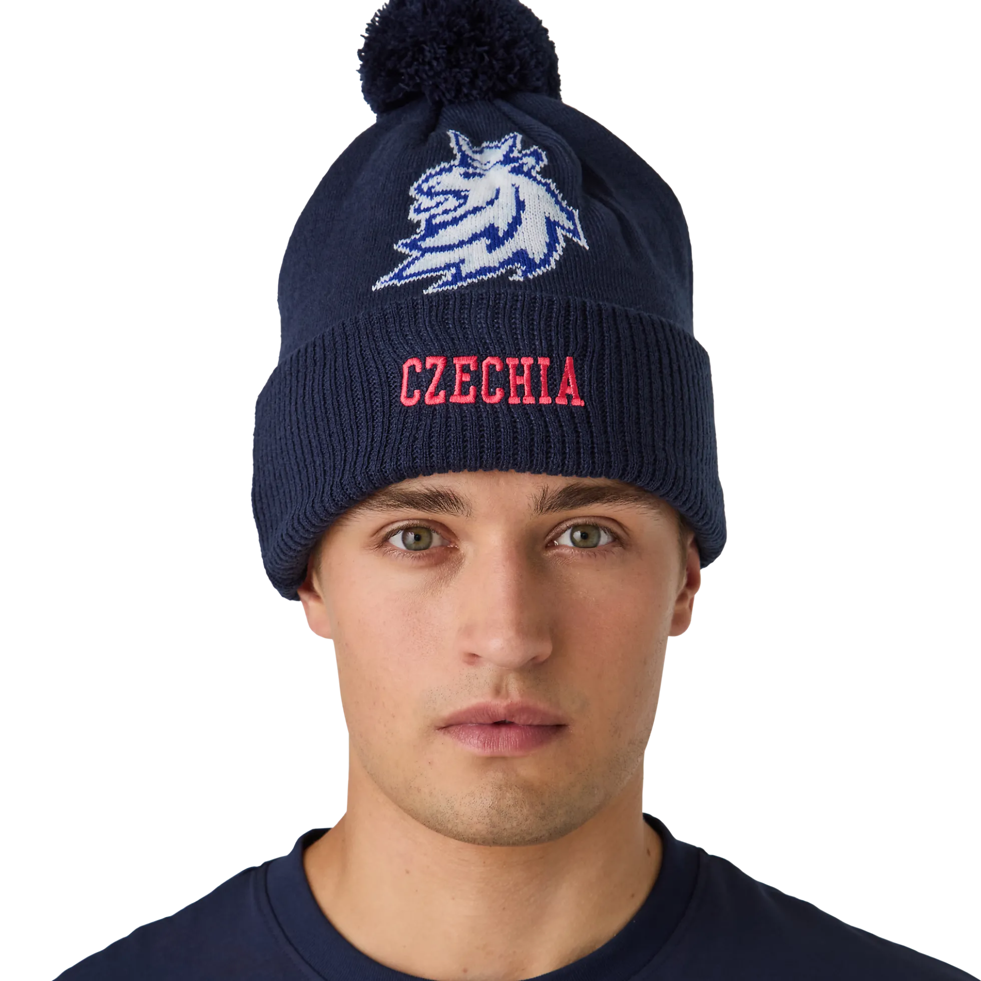 Czechia Flag Pom Knit