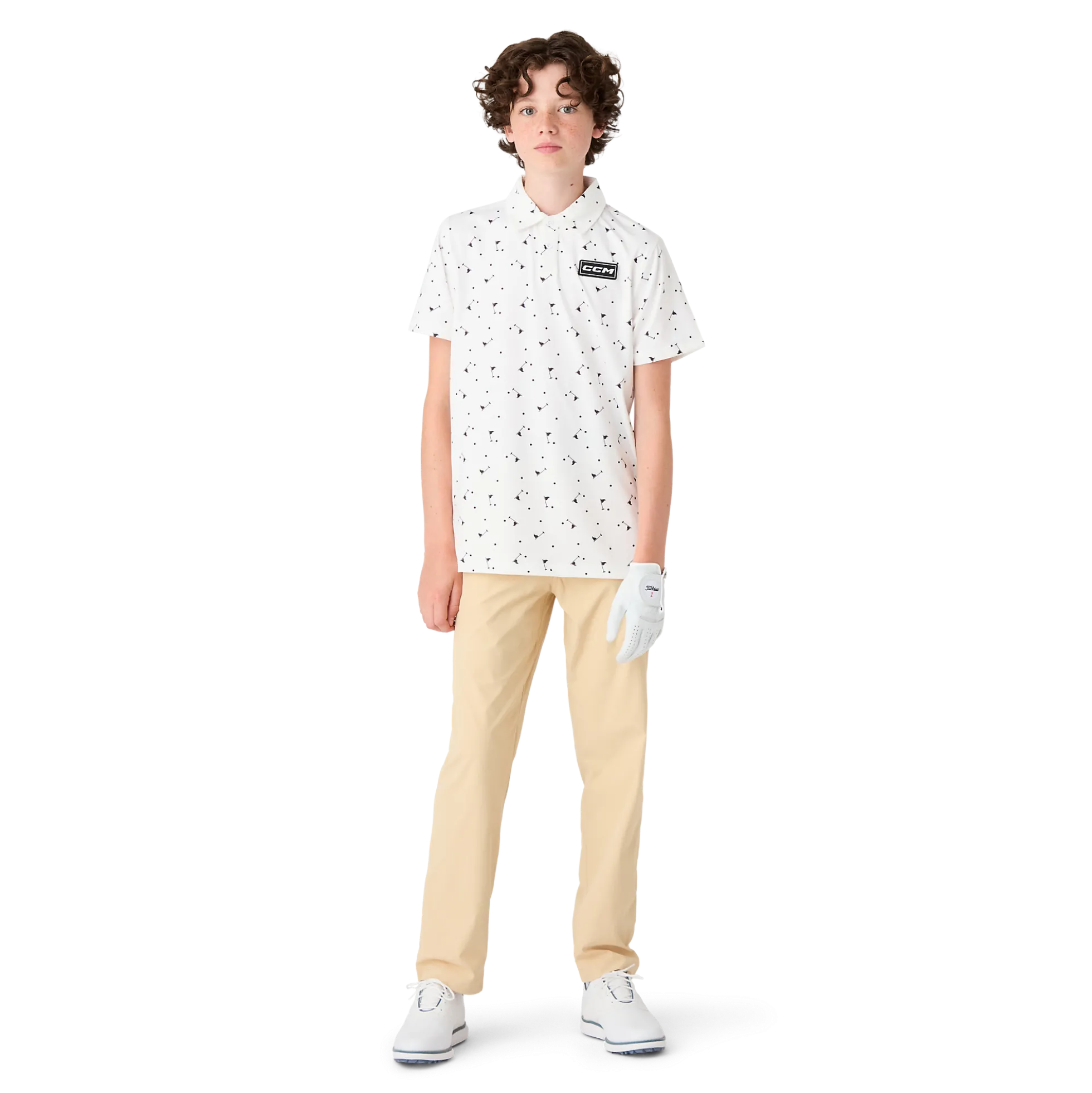 Golf Poloshirt Kinder Gemustert