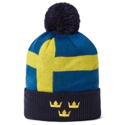 Sweden Flag Pom Knit