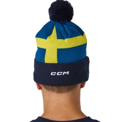 Sweden Flag Pom Knit
