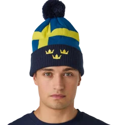 Sweden Flag Pom Knit